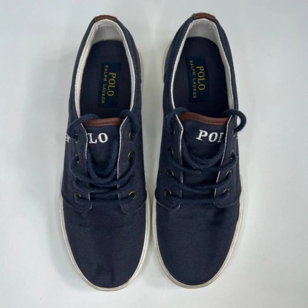 Polo Ralph Lauren Shoes 992486/Hugo II Canvas upper Rubber W Fabric‎ Sole Size 6